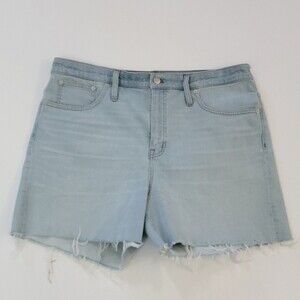 MADEWELL High Waisted Raw Hem Shorts size 33
